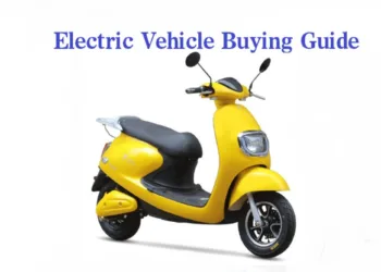 Bright yellow electric scooter featured in an electric vehicle buying guide