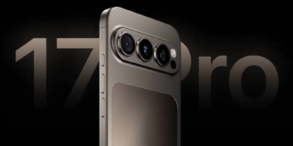 Close-up of iPhone 17 Pro triple-lens camera design revealed at WWDC 2025