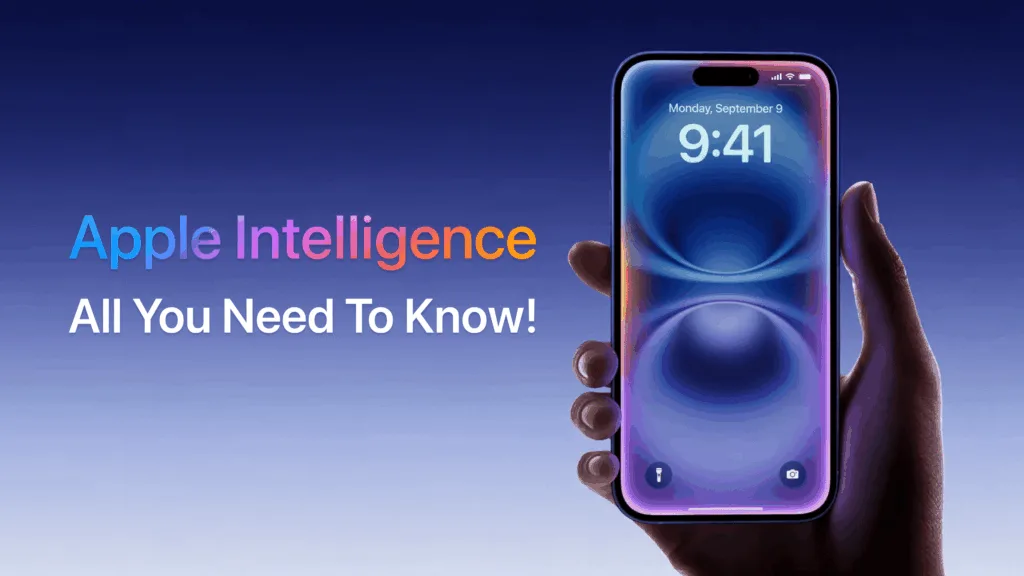 Apple Intelligence interface on iPhone showcasing AI integration in iOS and macOS