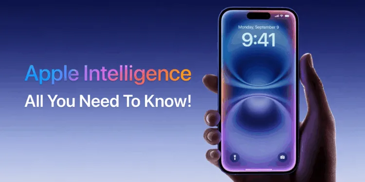 Apple Intelligence interface on iPhone showcasing AI integration in iOS and macOS