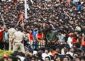 Crowd chaos during RCB victory celebration stampede in Bengaluru after IPL 2025 win