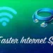 Wi-Fi and Ethernet icons representing ways to improve internet speed at home